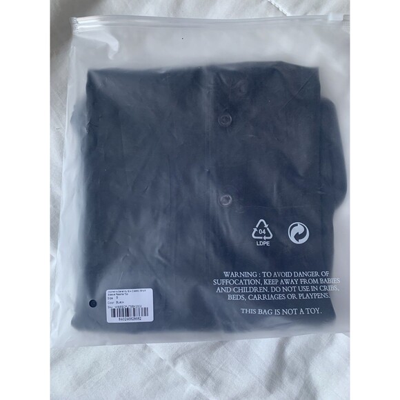 Cozy Earth Women's Serenity Silk Classic Short Sleeve Pajama Top Black - S NWT - Picture 3 of 5